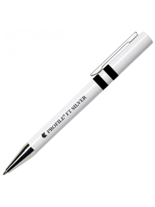 Plastic Pen Profile Ft Silver Retractable Penswith ink colour Black